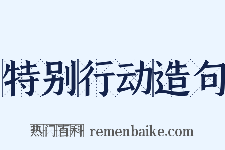 特别行动造句是什么意思的图片